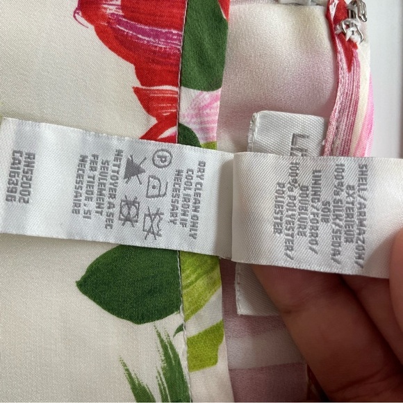 Liz Claiborne Silk Floral Print Women's Skirt size 8 aline midi spring feminine - Picture 10 of 10